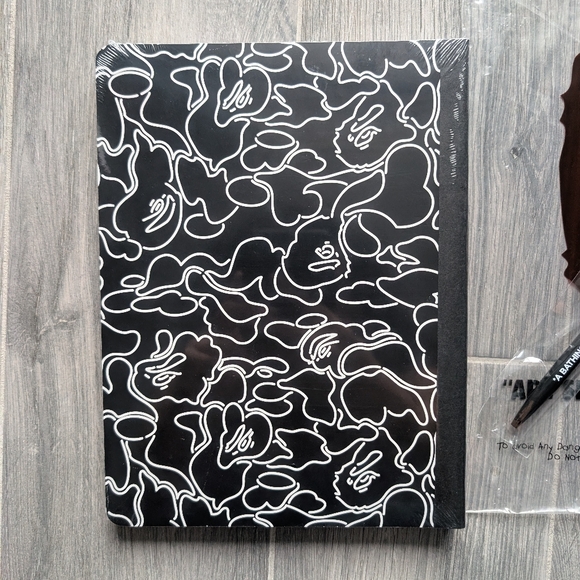 New Sealed A Bathing Ape Composition Notebooks 3 Pack W/ Pen BAPE - Picture 2 of 3